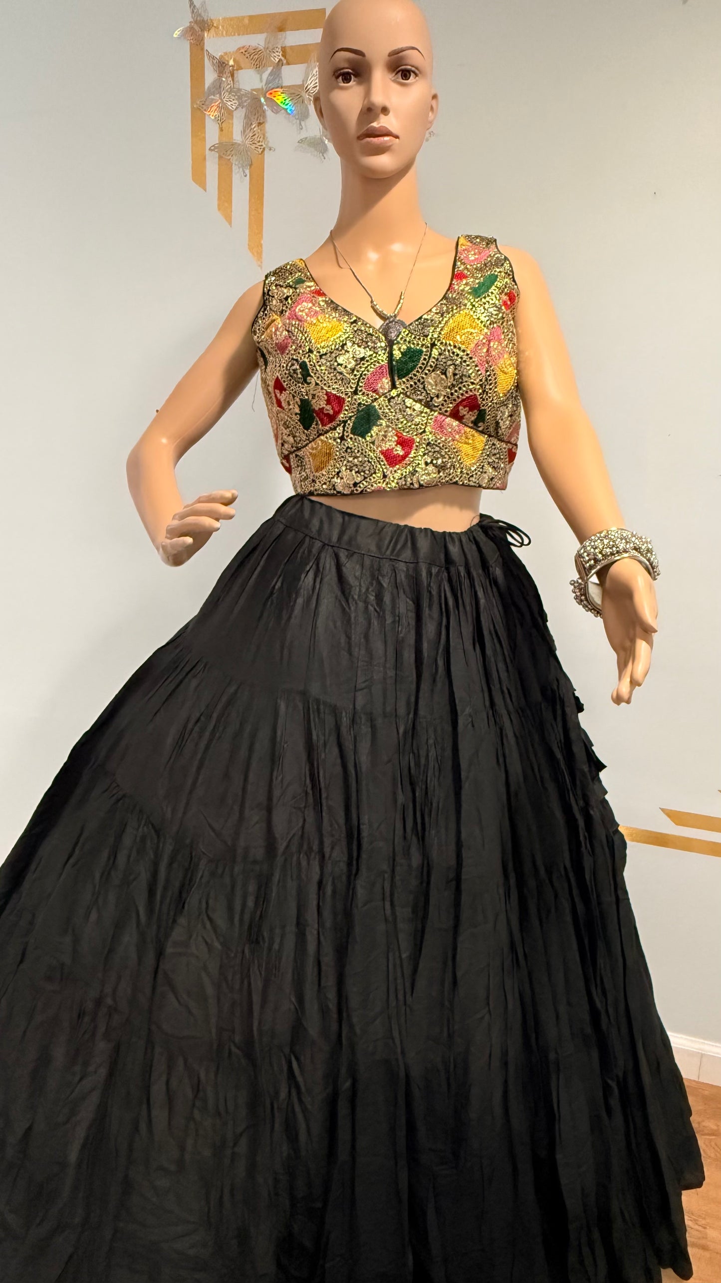 Adorable Designer Readymade Reyon Lehenga Choli Set
