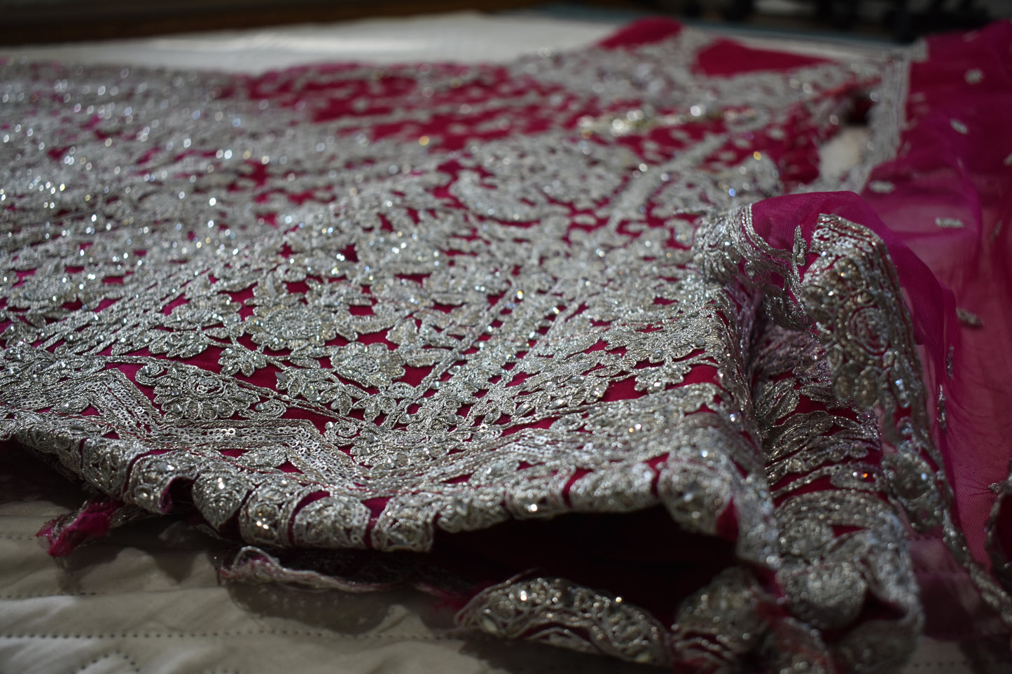 Heavy Butterfly Net Bridal Lehengas