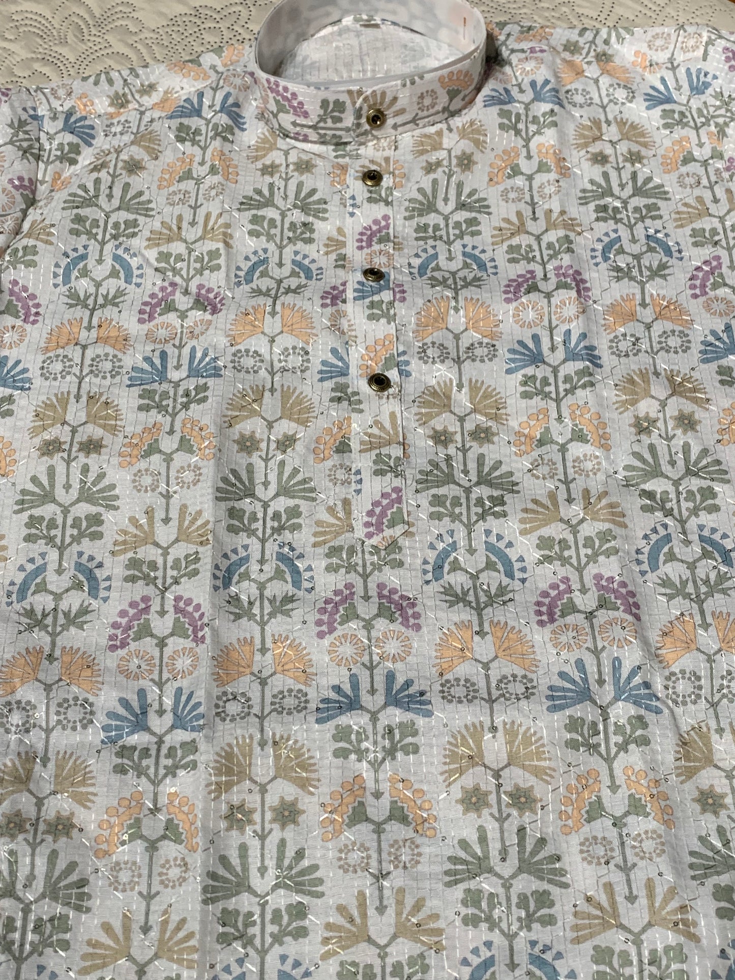 Printed Teenager Kurta Pajama