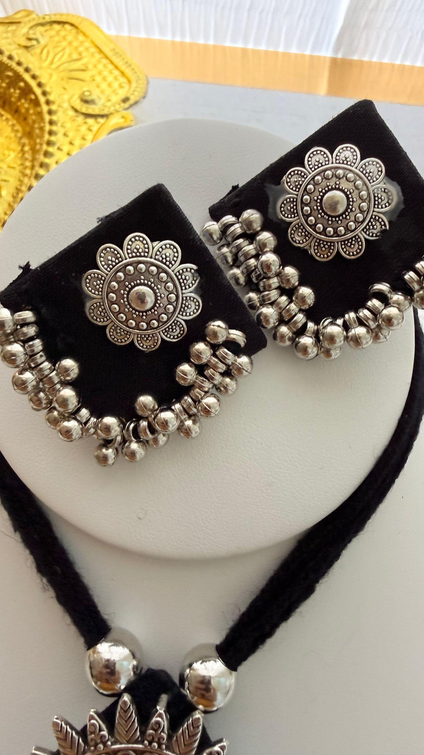 Oxidized Navratri Necklace Set with Earrings | The Enhanced Beauty