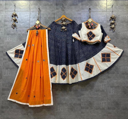 Printed Muslin Cotton Lehenga Choli