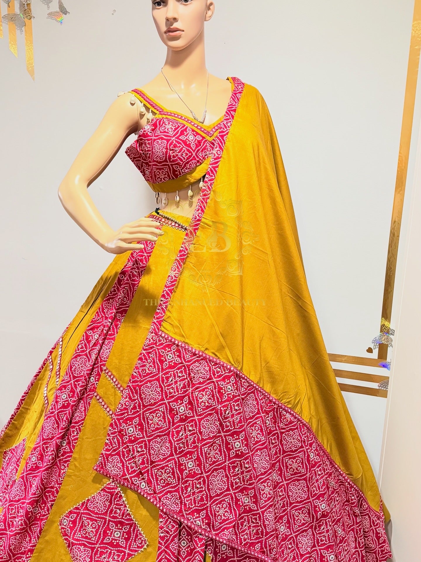 Designer Rayon Cotton Chaniya Choli with 8 mtr flair