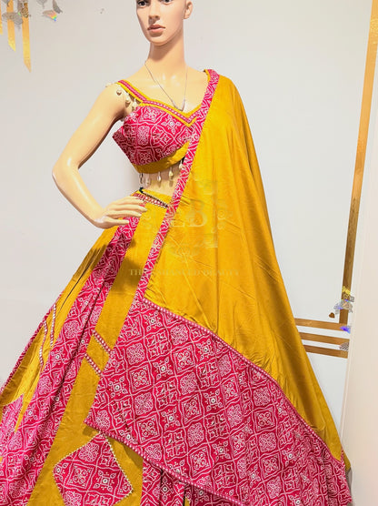 Designer Rayon Cotton Chaniya Choli with 8 mtr flair