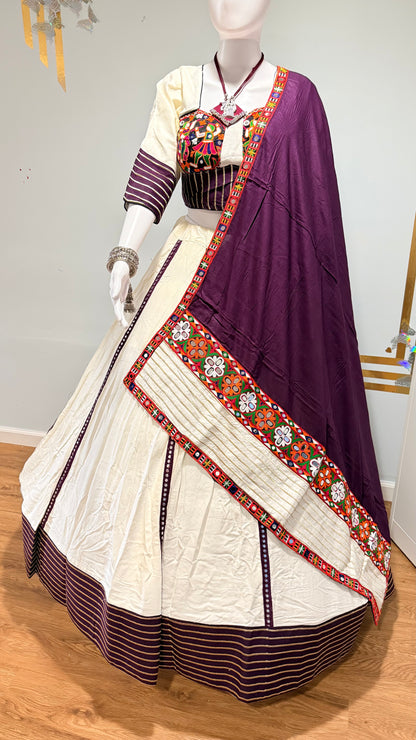 Pure Khadi Cotton Gamthi Lehenga Choli – Navratri Collection