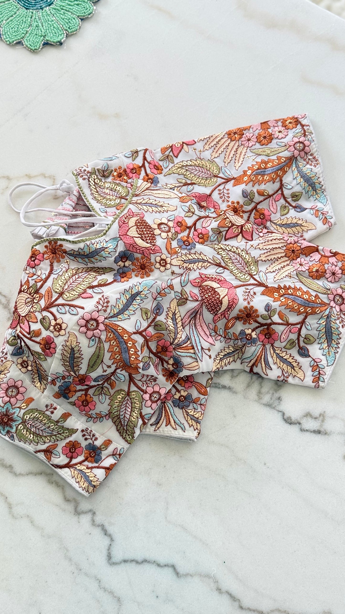 Threadwork Floral Designer Blouse – Sabyasachi Inspired Embroidery | Multiple Colors