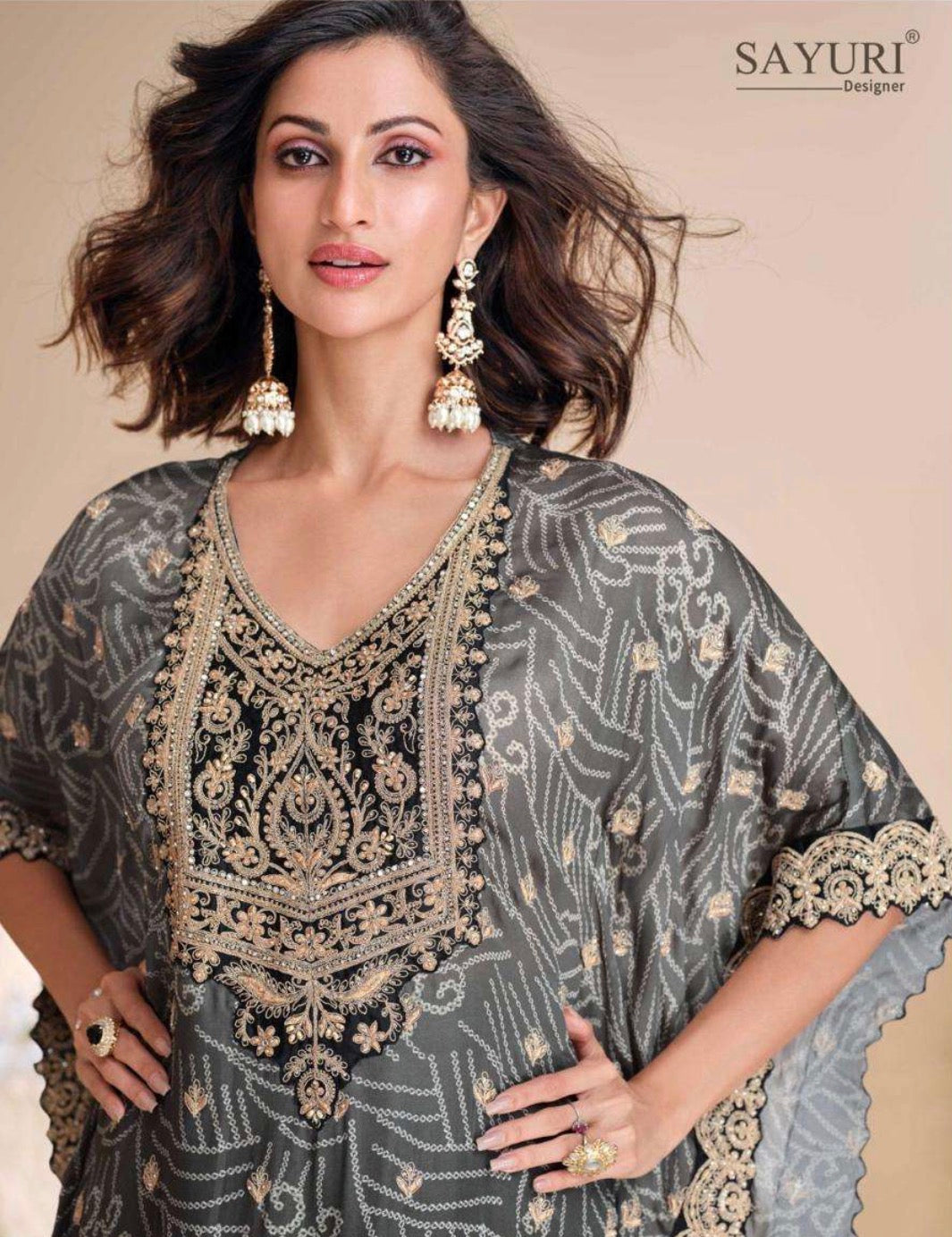 Dhoti Suit, Kaftan Style Suit, Crepe Silk, Pista Green, Mehendi Outfit, Haldi Wear, Tassel Suit, Designer Suit, Summer Festive Wear, Embroidered Suit