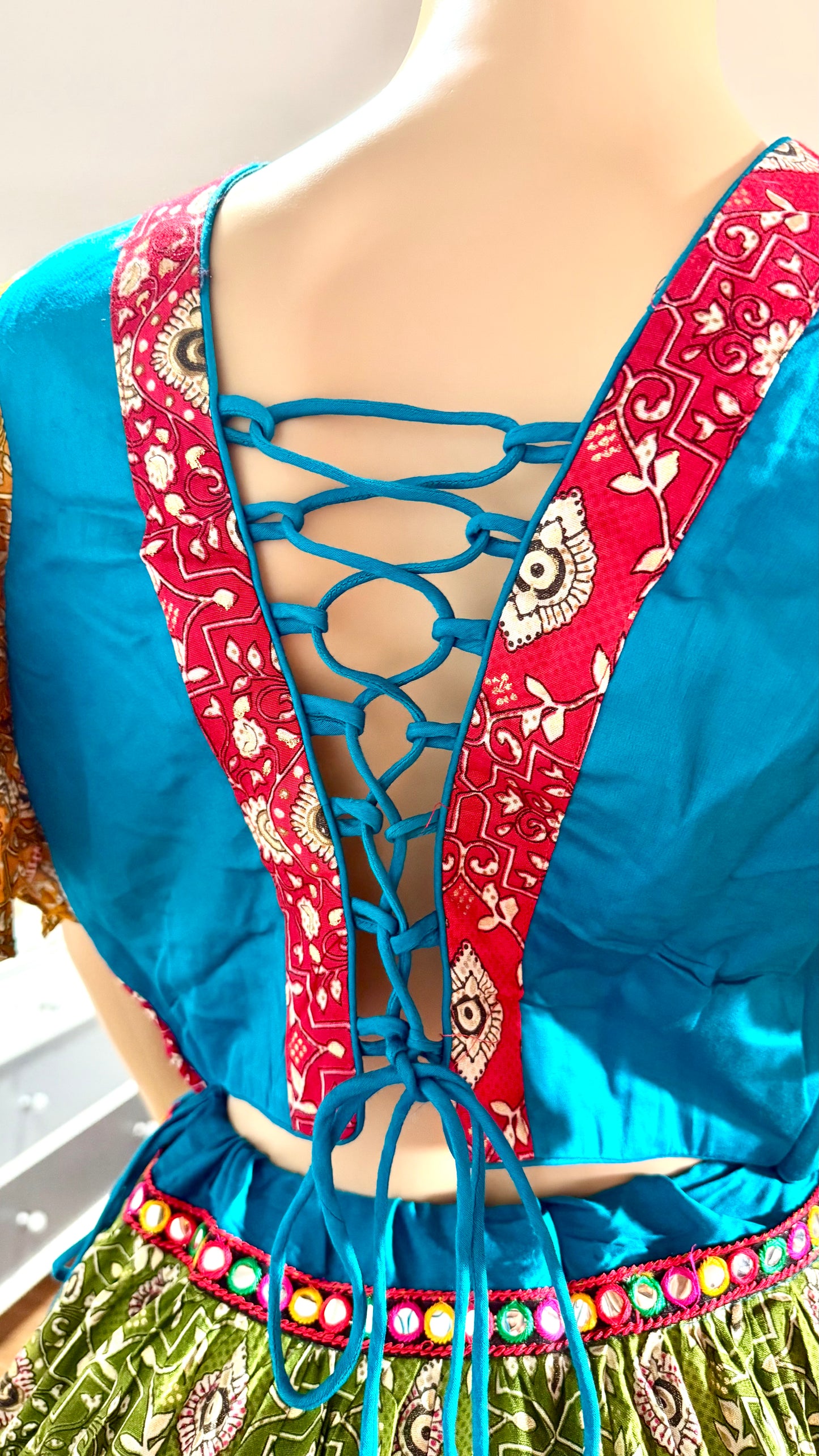 Pure Jam Cotton Multi-Layer Chaniya Choli with Gurjari Print