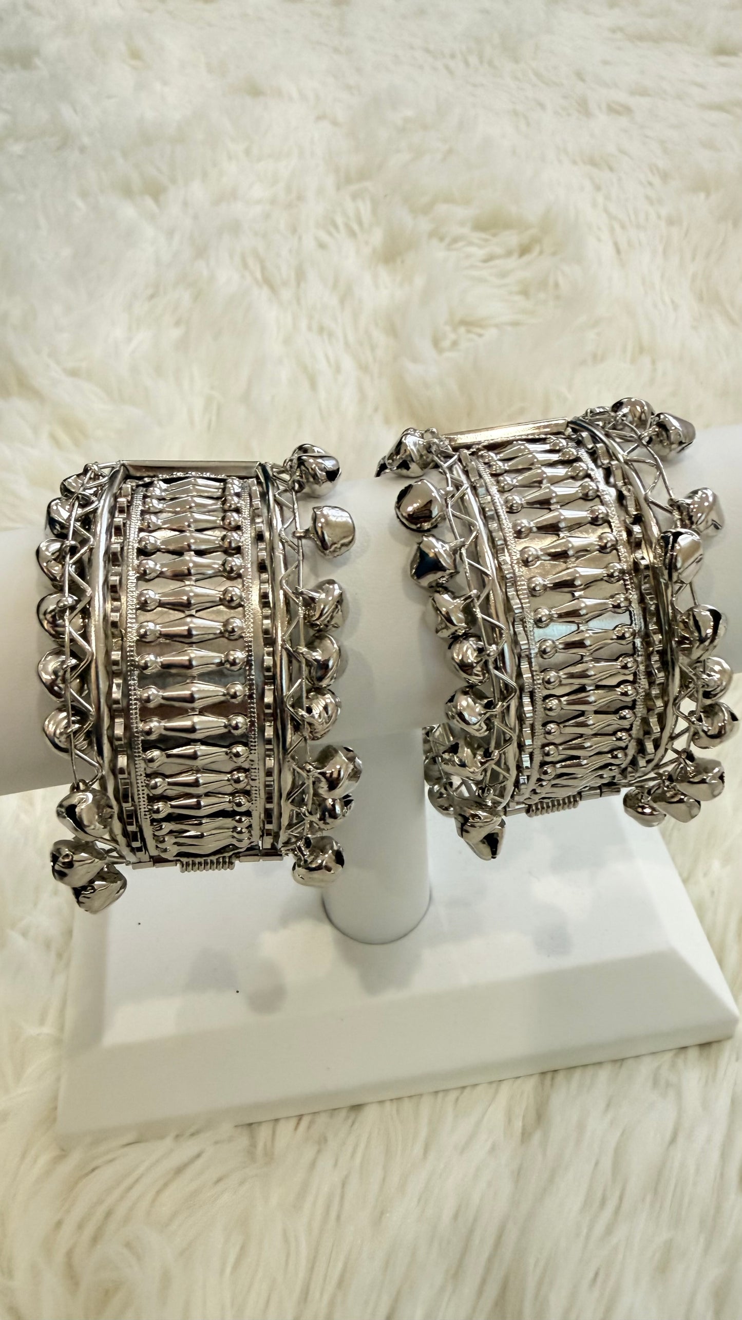 German Silver Peacock Necklace Set with 2 Bangles – Ethnic Jewelry