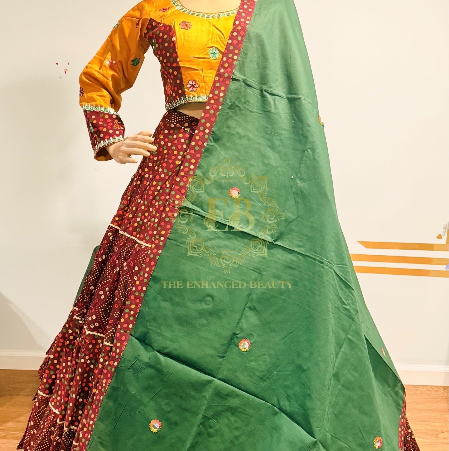 Ikkat Print Chaniya Choli