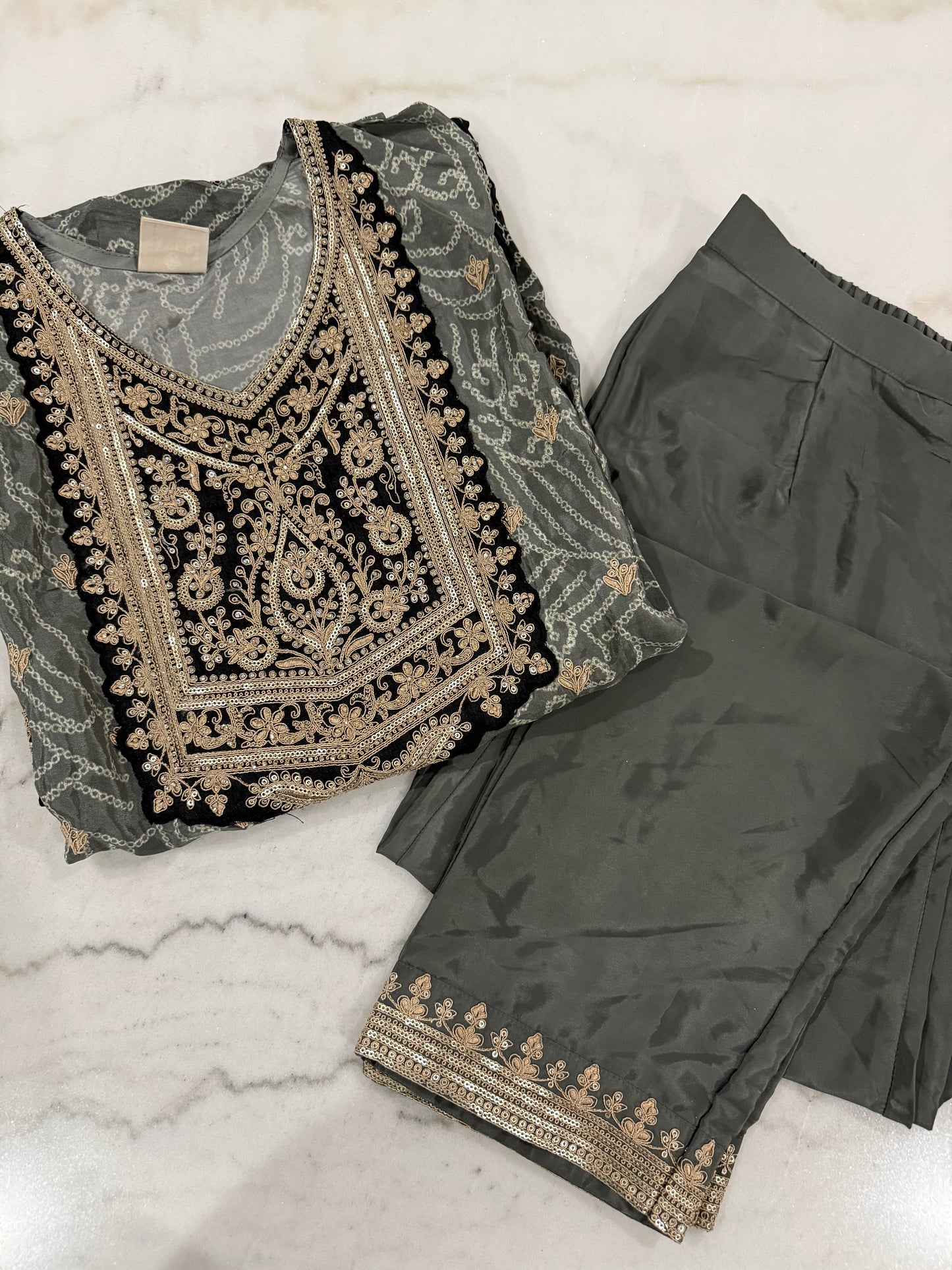 Dhoti Suit, Kaftan Style Suit, Crepe Silk, Pista Green, Mehendi Outfit, Haldi Wear, Tassel Suit, Designer Suit, Summer Festive Wear, Embroidered Suit