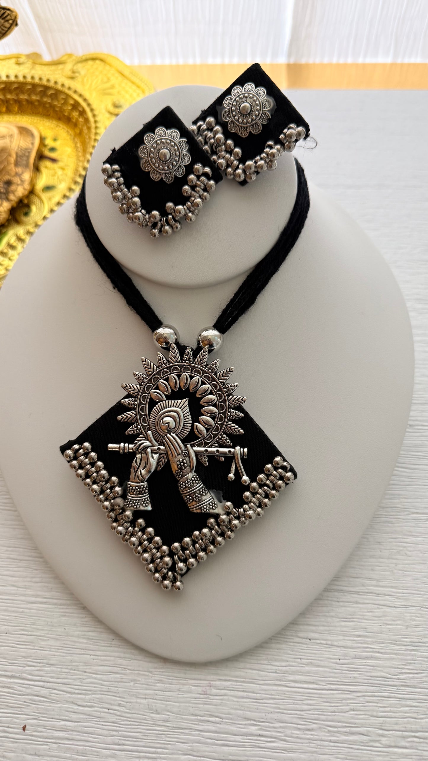 Oxidized Navratri Necklace Set with Earrings | The Enhanced Beauty