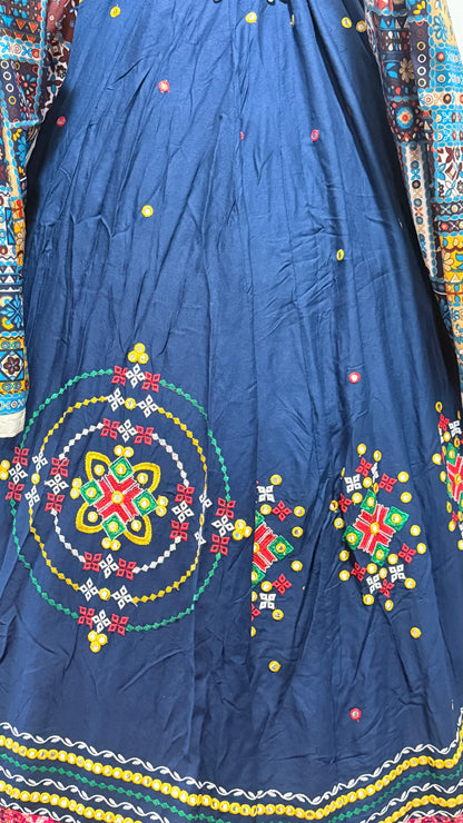 Pure Jam Cotton Chaniya Choli with Aari Work | Navratri Special – The Enhanced Beauty