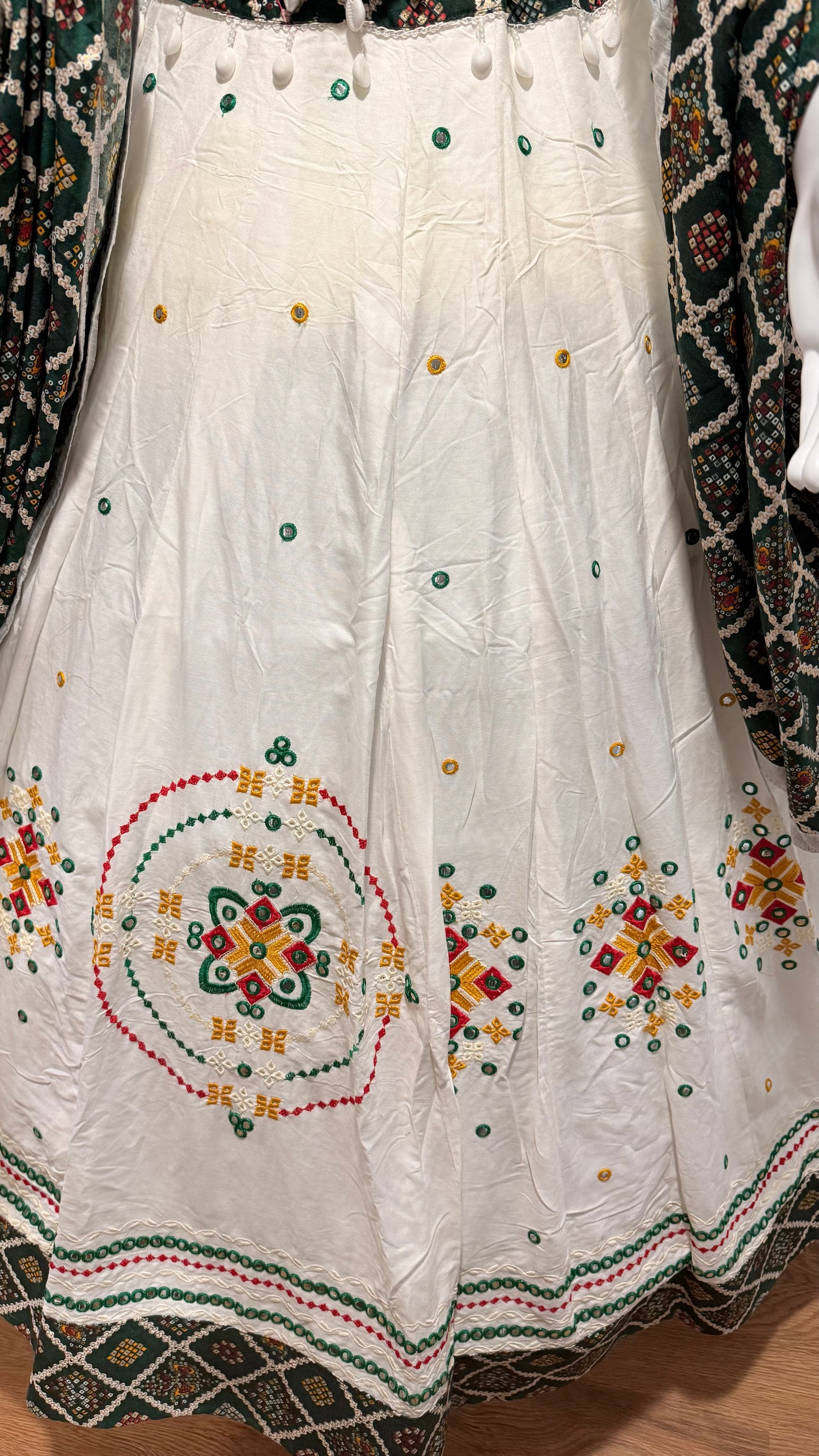 Pure Jam Cotton Chaniya Choli with Aari Work | Navratri Special – The Enhanced Beauty