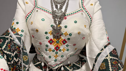 Pure Jam Cotton Chaniya Choli with Aari Work | Navratri Special – The Enhanced Beauty