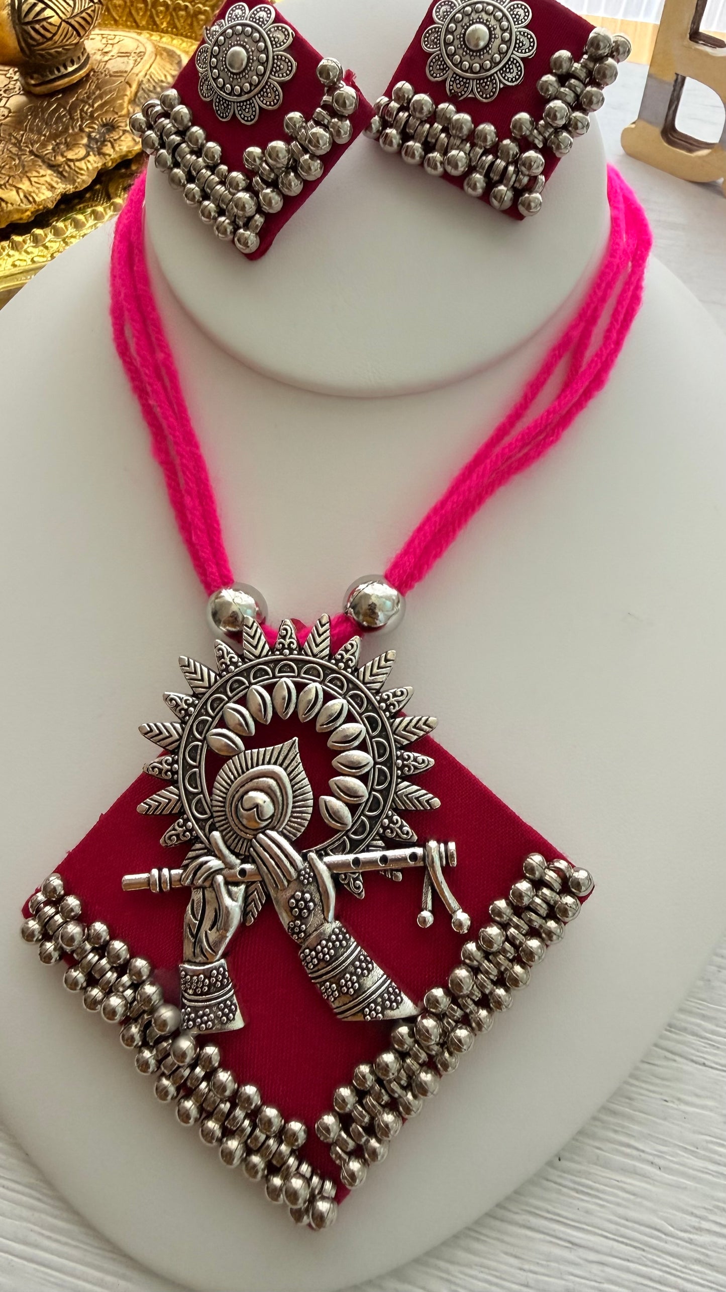 Oxidized Navratri Necklace Set with Earrings | The Enhanced Beauty