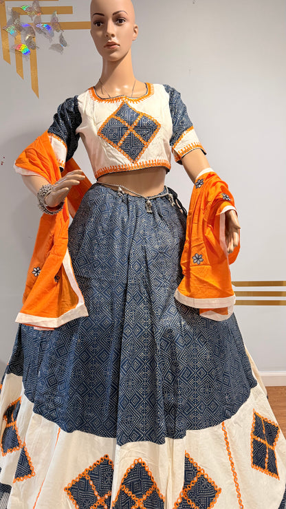 Printed Muslin Cotton Lehenga Choli