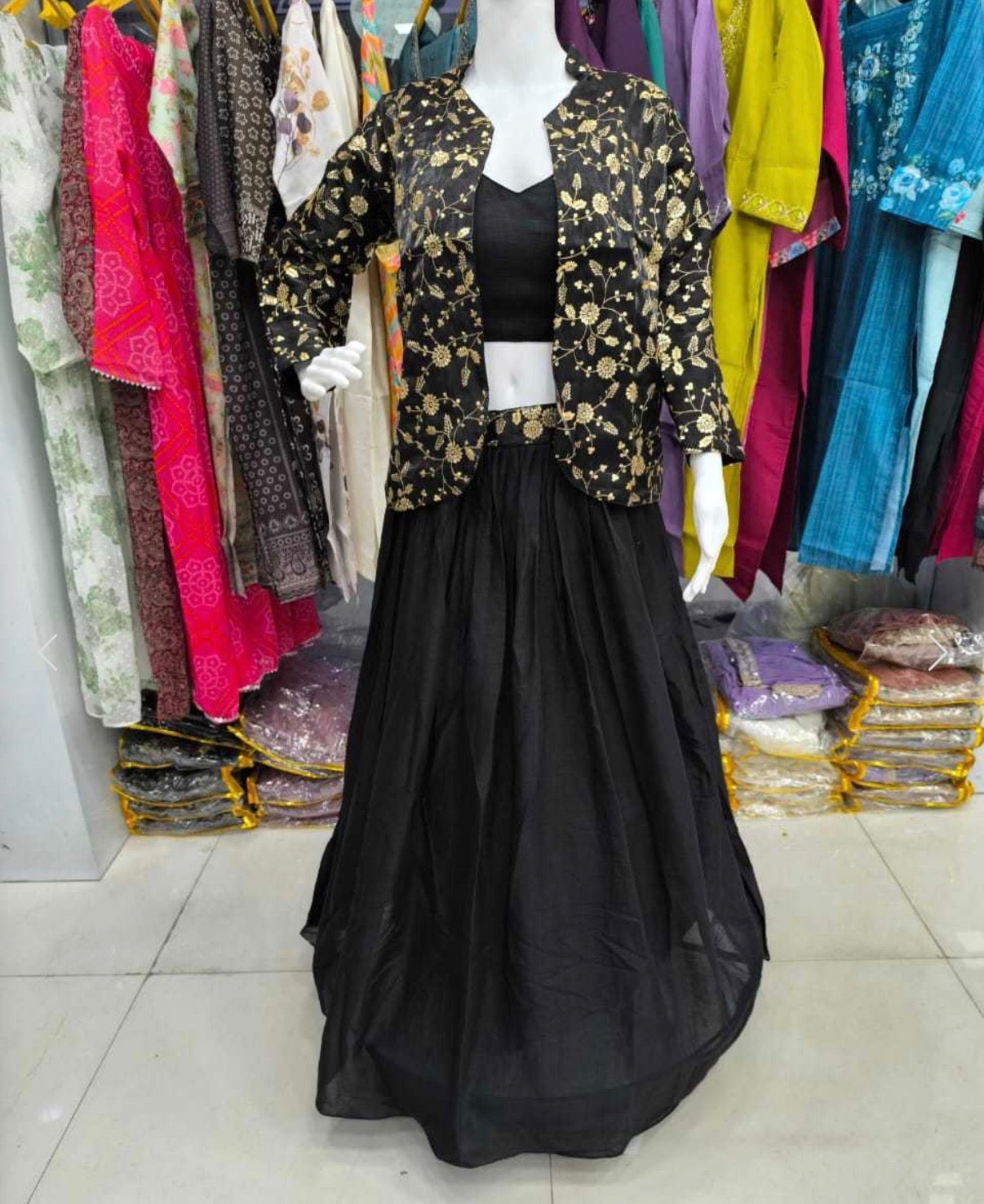 Elegant Silk Embroidered 3-Piece Set –in 3 elegant color