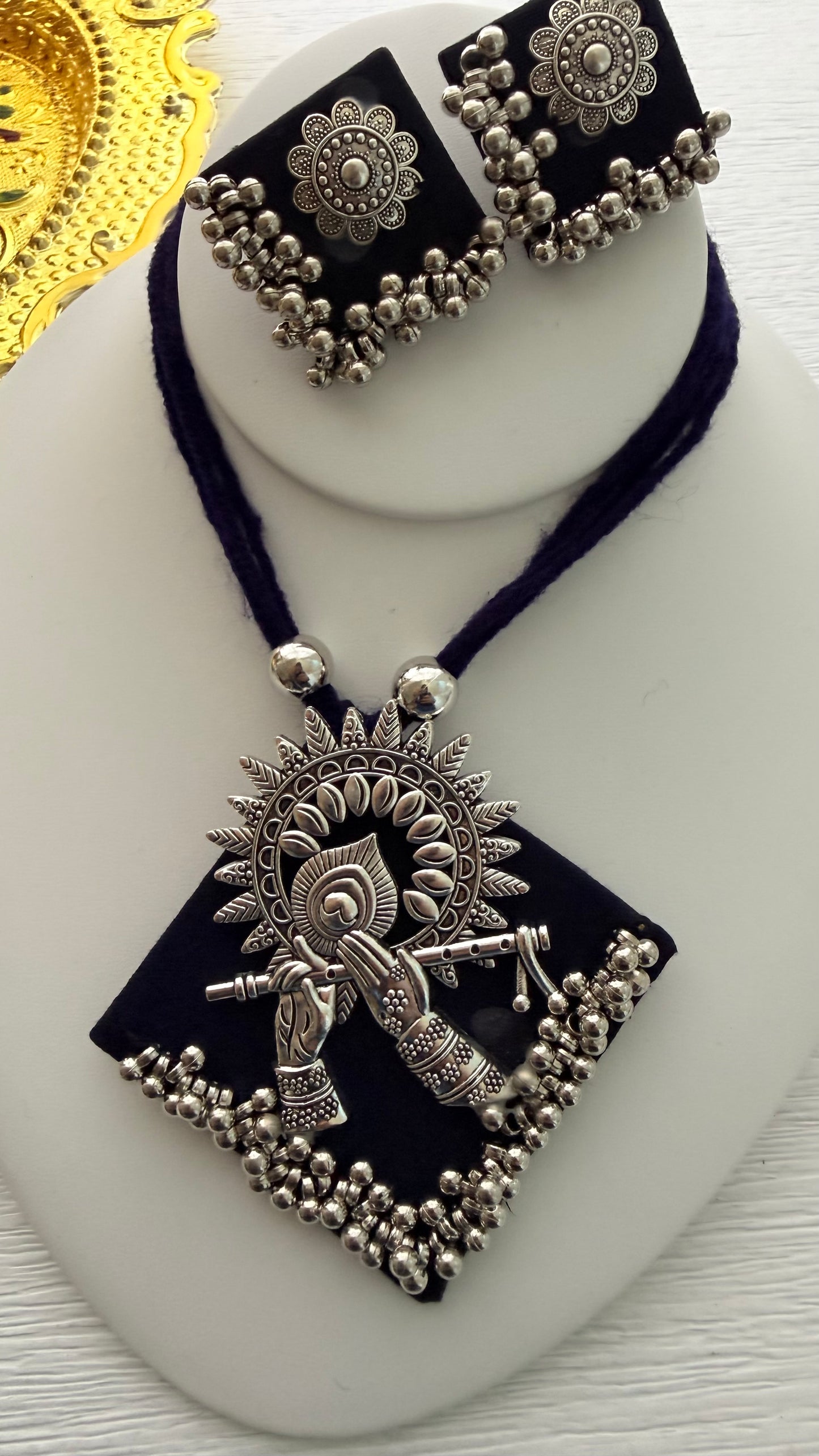 Oxidized Navratri Necklace Set with Earrings | The Enhanced Beauty