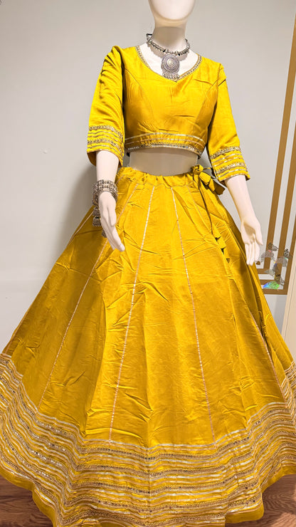 Navratri Pure roman silk chaniya choli with heavy vintage duptta