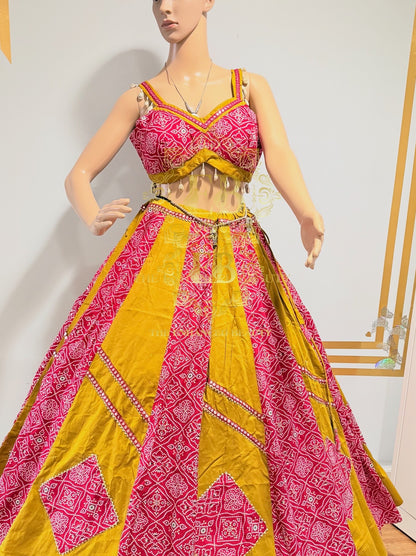Designer Rayon Cotton Chaniya Choli with 8 mtr flair