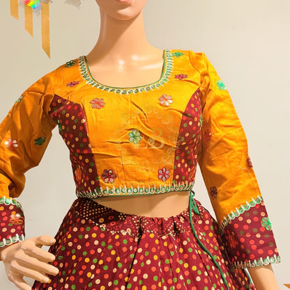 Ikkat Print Chaniya Choli