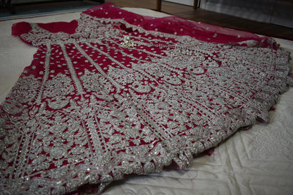 Heavy Butterfly Net Bridal Lehengas