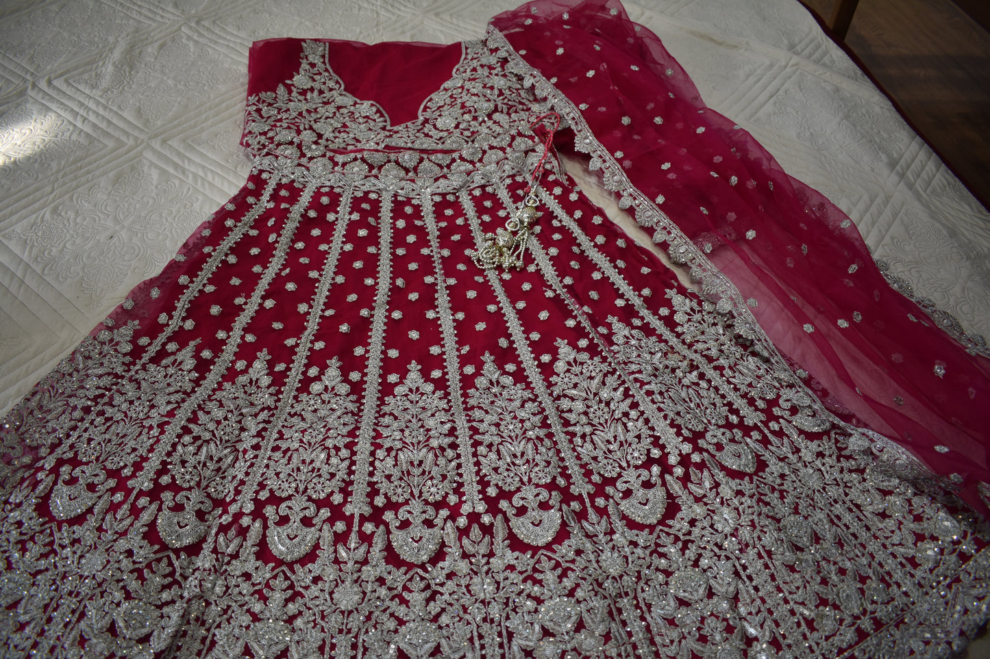 Heavy Butterfly Net Bridal Lehengas