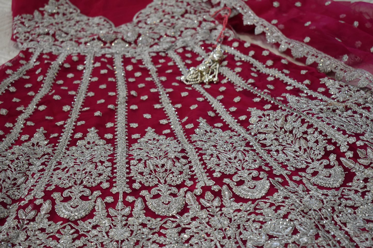 Heavy Butterfly Net Bridal Lehengas