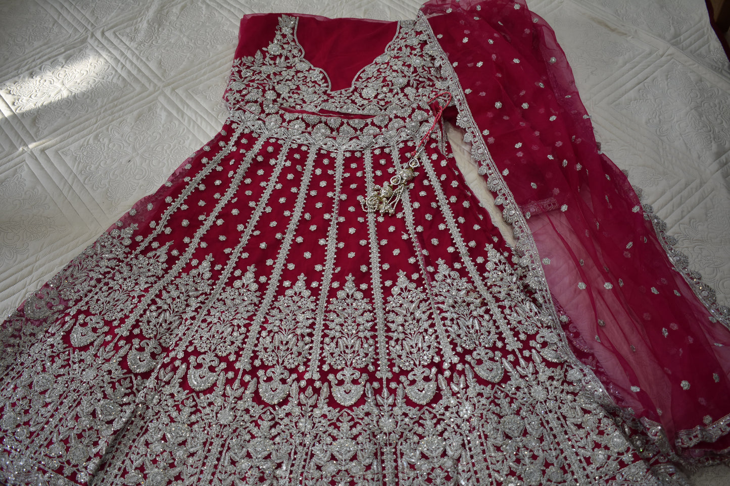 Heavy Butterfly Net Bridal Lehengas