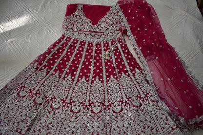 Heavy Butterfly Net Bridal Lehengas