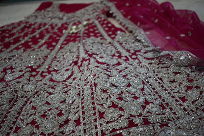 Heavy Butterfly Net Bridal Lehengas