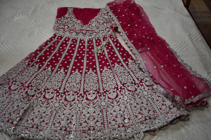 Heavy Butterfly Net Bridal Lehengas