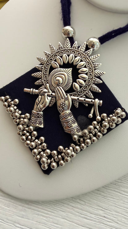 Oxidized Navratri Necklace Set with Earrings | The Enhanced Beauty