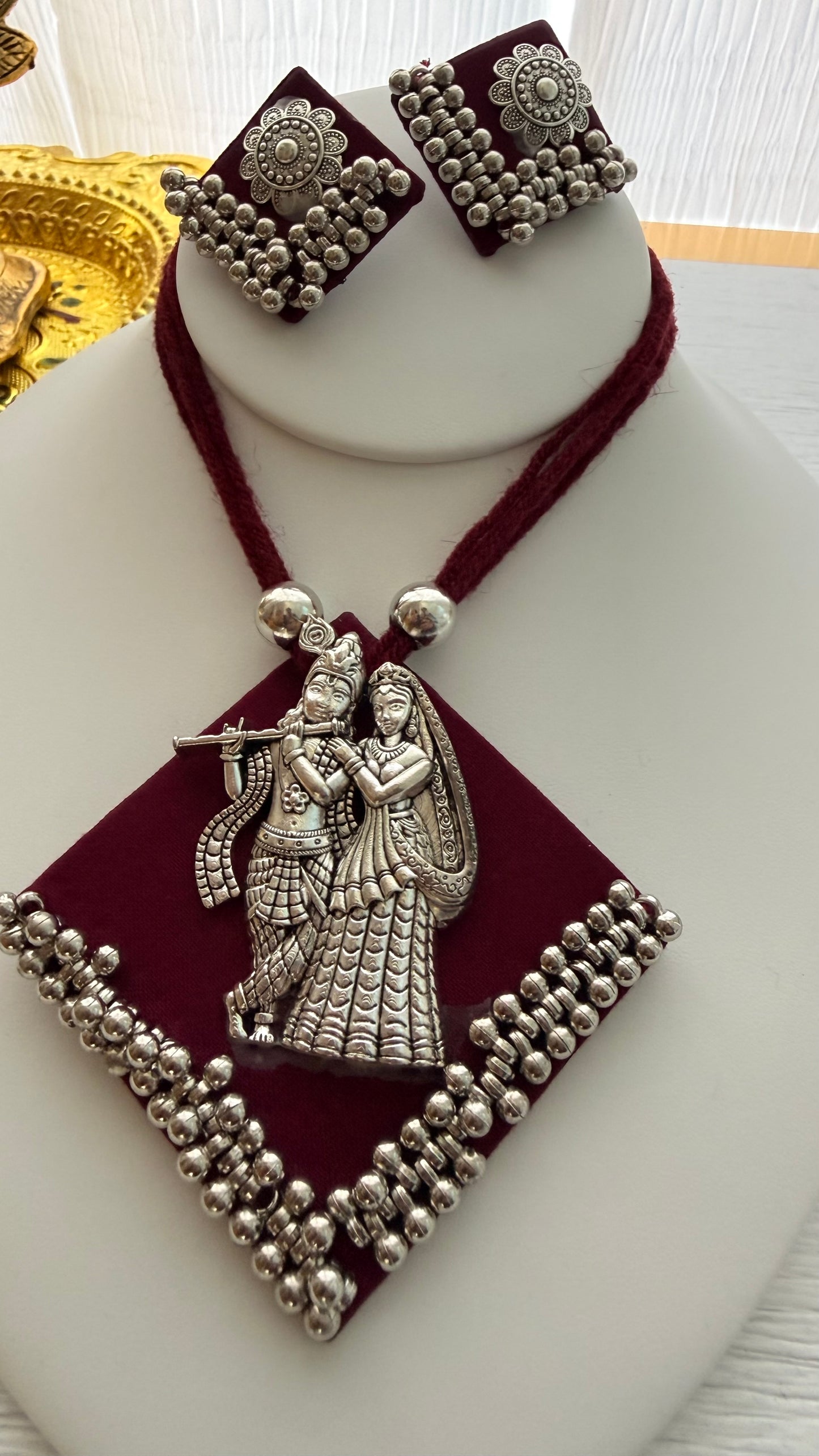 Oxidized Navratri Necklace Set with Earrings | The Enhanced Beauty