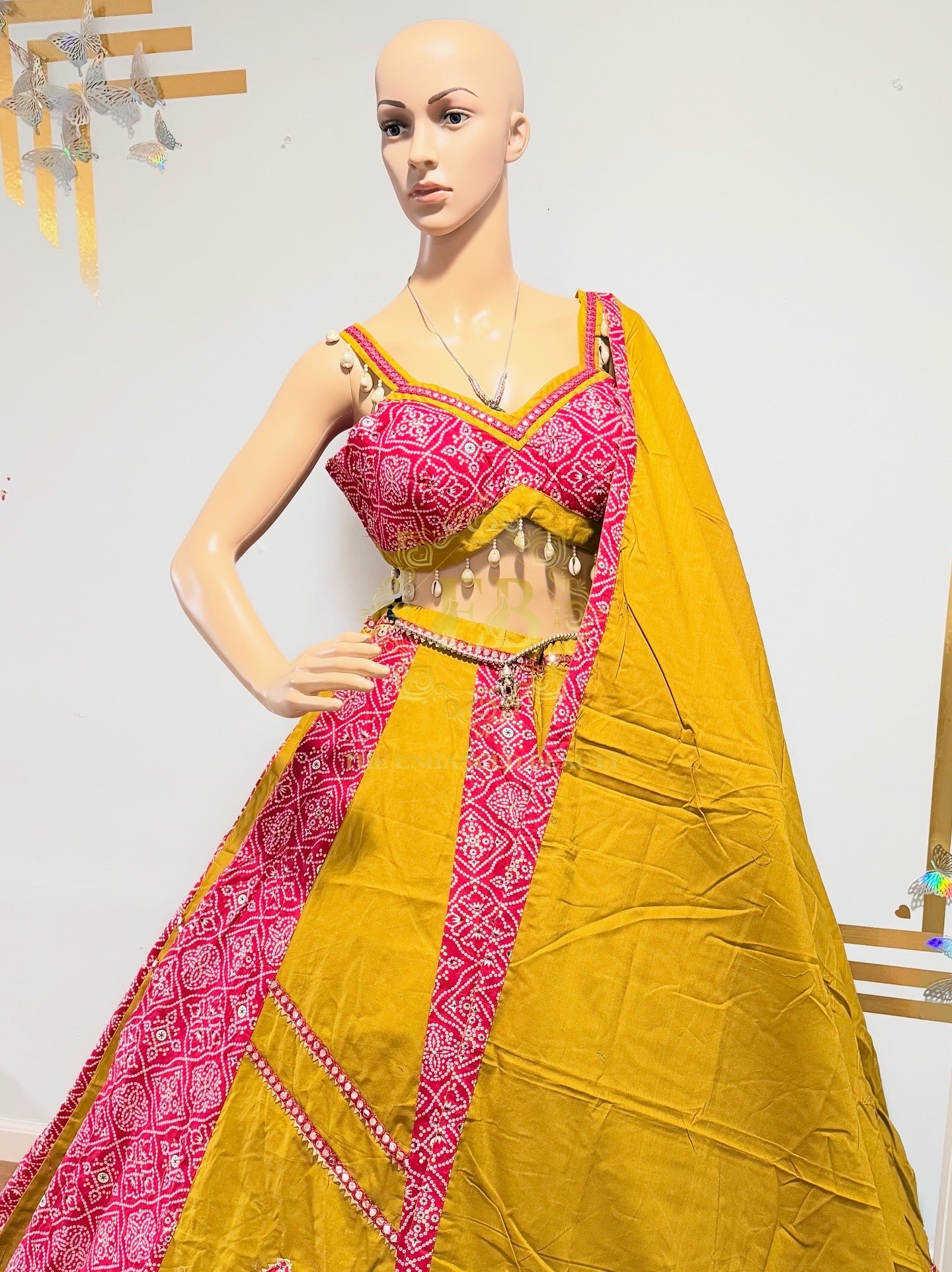 Designer Rayon Cotton Chaniya Choli with 8 mtr flair