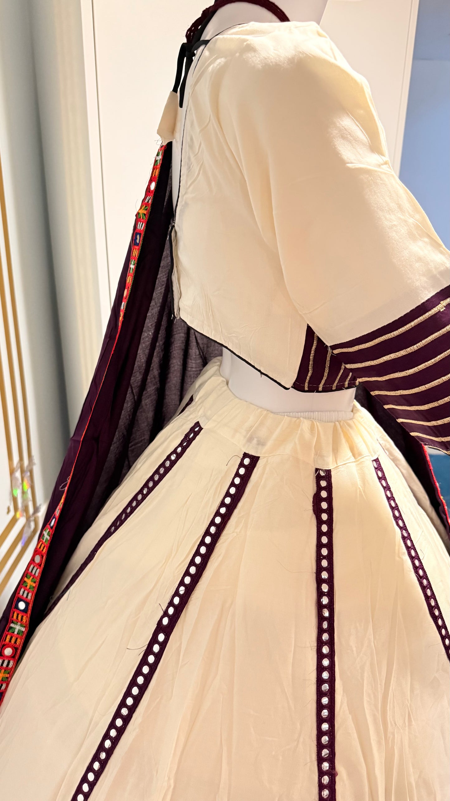 Pure Khadi Cotton Gamthi Lehenga Choli – Navratri Collection