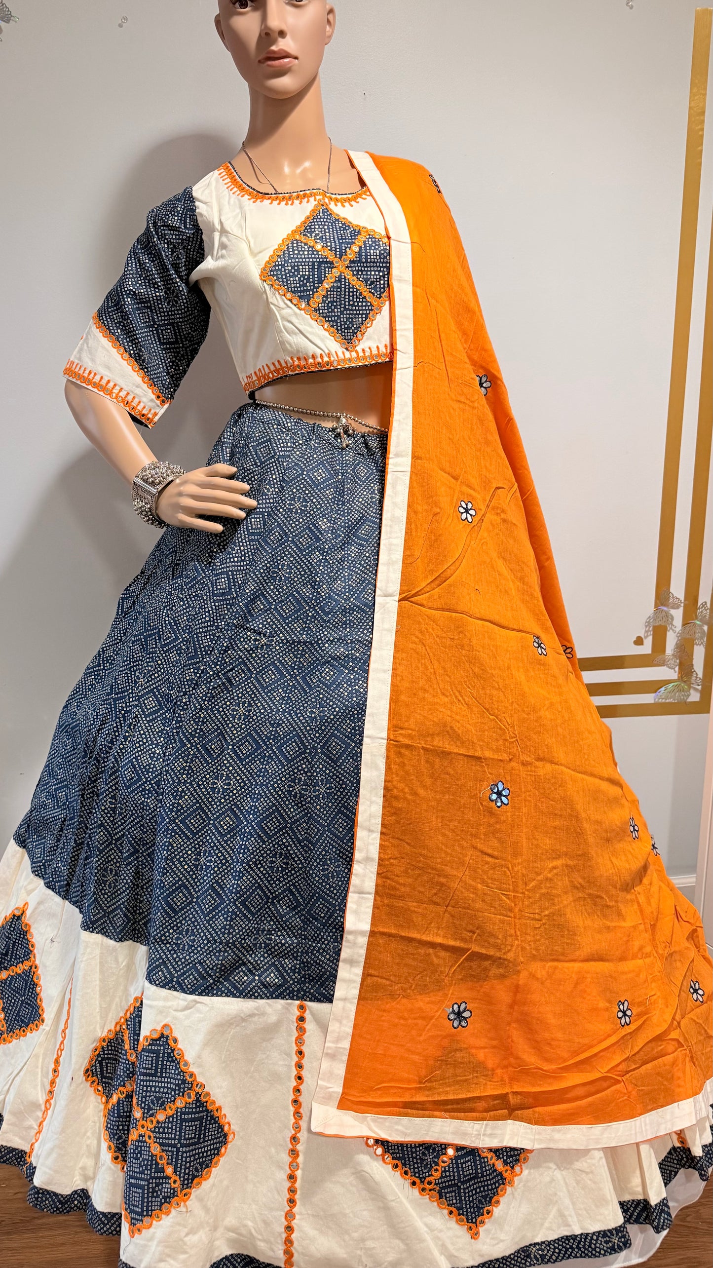 Printed Muslin Cotton Lehenga Choli