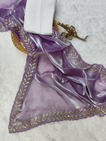 Starlight Spark – Jimmy Choo Fabric Saree with Sequin & Thread Embroidery